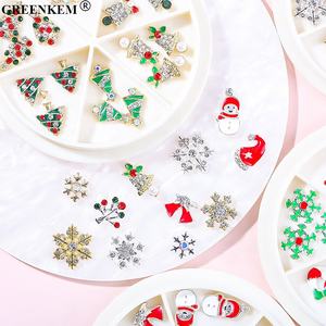 ใหม่6ตารางกล่องคริสต์มาสเล็บพลอยเทียมเกล็ดหิมะหิมะต้นคริสต์มาสสุดหรู3D เล็บสุดหรู - Product Image 3
