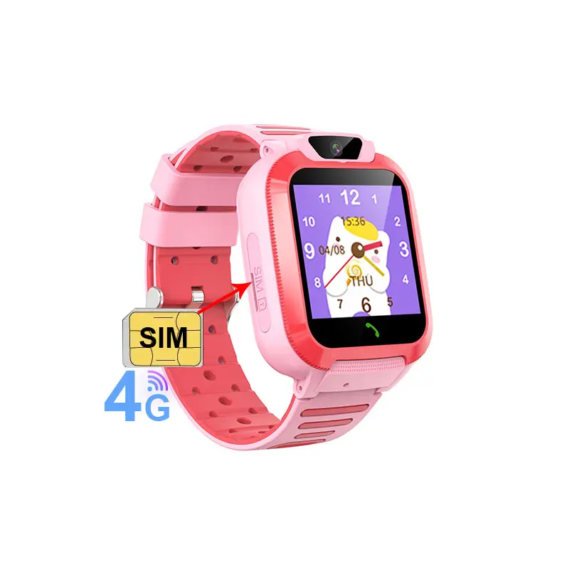 Kids Smart Watch com slot para cartão sim Smartwatch impermeável capaz de rastrear localização chamada telefônica 4G Video call phone watch crianças DH11