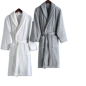 Peignoir d'hôtel cinq étoiles 100% coton satiné épais col en V blanc ODM longueur genou avec cordon de serrage séchage rapide très romantique - Product Image 1