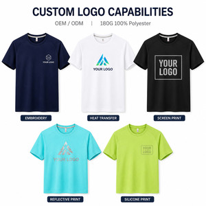 Custom Logo 180G <b>Cloud</b> Feel Raglan T-Shirt 100% Polyester Quick Dry Breathable Team Uniform Wholesale Plus Size S-7XL Navy - Product Image 2