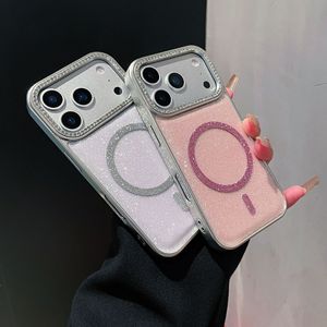 Funda Protectora para Teléfono iPhone 17, 17 Pro, 17 Pro Max, de Cuero PU con Brillantina, Resistente a Impactos, con Carga Magnética y Protección TPU - Product Image 1