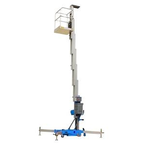 Elevador de Mástil Vertical Fácil de Transportar, de <span class=keywords><strong>4</strong></span>-10 m, Económico, Móvil, de Aleación de Aluminio, Accionamiento Hidráulico, Capacidad de 150 kg, Controlador Doble - Product Image 1