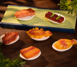 Resina miniatura supermercado casa <span class=keywords><strong>de</strong></span> muñecas barbacoa bistec frito rayado chuleta <span class=keywords><strong>de</strong></span> cerdo calamar Kebab baquetas niños Cocina Comida juguete - Product Image 2