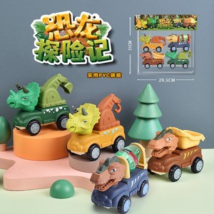 Voiture d'ingénierie de dinosaure en plastique de 41 cm Transport de voiture de Transport de dinosaure grand camion à benne avec œufs et arbres de <span class=keywords><strong>Dino</strong></span> - Product Image 4