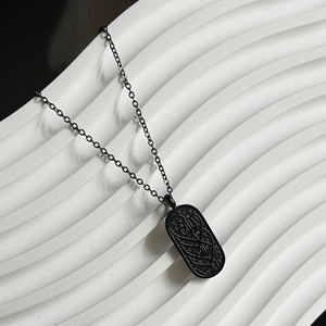 Calligrafia islamica <span class=keywords><strong>Tawhid</strong></span> Shahada incisa inossidabile collana araba ciondolo oro placcato in argento 18K regali per i suoi regali Eid - Product Image 5