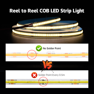 Venta al por mayor COB Strip LED Light CE ROHS 12V 24V 3000K 4000K 6500K 320LED COB LED Strip Light - Product Image 5