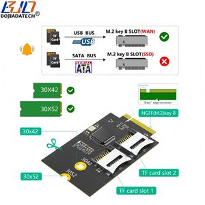 <span class=keywords><strong>2</strong></span> port TF kart tutucu için NGFF <span class=keywords><strong>M</strong></span>.<span class=keywords><strong>2</strong></span> anahtar-b adaptörü dönüştürücü kart 3042 3052 boyutu (SATA veri yolu değil, USB veri yolunu destekler) - Product Image 2
