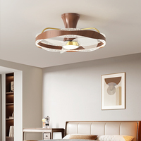 Ventilador de Techo Moderno de 21 Pulgadas con Luz, Control Remoto, 6 Velocidades, Lámpara LED para Dormitorio, Baño, Hierro, Flor, Bldc, Retráctil, Cromado