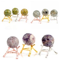 Vente directe de décorations de noël en cristal, sphère de marbre, boules de 40mm, sphère de Quartz de feu de maison moderne, décoration de jardin