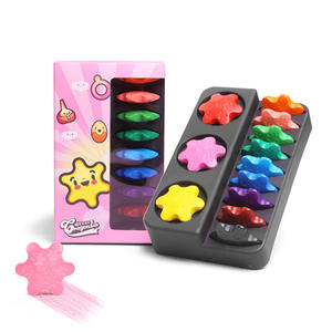 ペイント12色スノーフレークモデリングステーショナリーセット学用品子供用グラフィティワックスクレヨンギフトアートクレヨン - Product Image 1