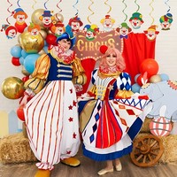 Décorations suspendues en spirale Clown, 12 pièces, spirales de plafond sur le thème du cirque pour les fournitures de fête d'anniversaire et de carnaval