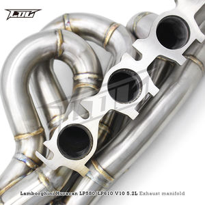 En-tête de course automatique pour Lamborghini <span class=keywords><strong>Gallardo</strong></span> LP550/LP560/LP570/LP580/LP610 V10 5.2L 2010-2014 collecteur d'échappement 304 acier inoxydable - Product Image 2