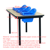 Mobilier scolaire, fournitures de garderie et ensemble de chaises, ensemble de table à manger en 3 boîtes de carton, table pour enfants