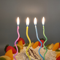 Bougies d'anniversaire en spirale colorées en gros, sans fumée, écologiques, non parfumées, pour décorations de fête de Pâques