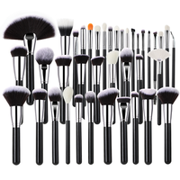 HMU Fournisseur de Maquillage Lot de 40 Pinceaux de Haute Qualité Végans Sans Cruauté Personnalisation Logo Étiquette Privée Professionnels Pinceaux de Maquillage de Luxe