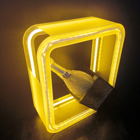 Vente en gros Personnalisé Grand Cristal Bière Champagne Boissons Baignoires Éclairage LED Lumineux Vin Présentoir