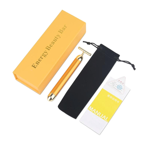 Dispositivo de Lifting Facial de Aluminio Portátil en Oferta, Herramienta de Belleza Facial con Vibración Alta en Forma de V de Oro de 24K, <span class=keywords><strong>Anti</strong></span> Doble Mentón - Product Image 3