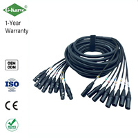 Câble de microphone tressé multi-cœurs 8 canaux avec connecteurs XLR pour console de mixage home cinéma et câbles de signal d'amplificateur
