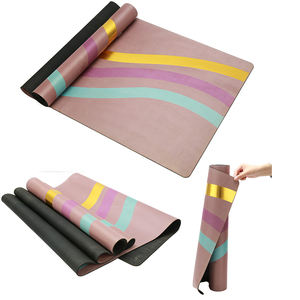 เสื่อโยคะหนังกลับซักด้วยเครื่องได้ทนทานนาน3ปีพับและกู้คืนรูปแบบที่ปรับแต่งได้ - Product Image 1