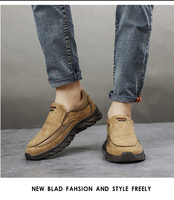 Chaussures décontractées légères pour hommes, mocassins à enfiler confortables pour la marche, chaussures de luxe faites à la main pour hommes, idéales pour le travail et la conduite
