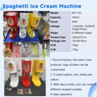 Machine à glaces Mvckyi 80W multi-formes pour restaurant, machine à glaces spaghetti