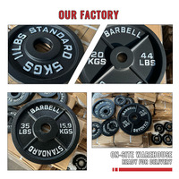 OKPRO Vente en gros OEM Plaques de poids en fonte personnalisées avec logo pour haltères, pour la musculation en salle de sport commerciale