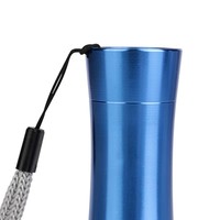 Lampe torche LED de poche en aluminium bleu, petite taille, à piles sèches, vente en gros d'usine