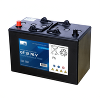 Batterie de stockage d'énergie solaire SonnenSchein GF 12 76 V 12V 76Ah à décharge profonde, gel scellé, fabriquée en Italie