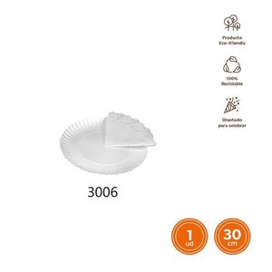 Disposable Paper Plate 30 Cm Eco Friendly Recyclable For Parties - Product Image 3
