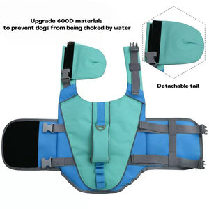Costume da bagno estivo per animali domestici giubbotto di salvataggio per cani di medie dimensioni con manopola di salvataggio regolabile Robin <span class=keywords><strong>Dog</strong></span> salvagente per nuoto in barca - Product Image 3