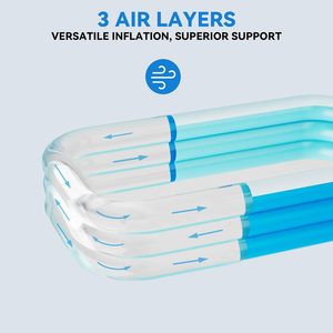 <span class=keywords><strong>Piscina</strong></span> Gonfiabile Rettangolare in PVC a 3 Strati per Adulti e Bambini, Ideale per Feste Acquatiche Estive - Product Image 6