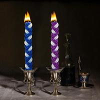 Jüdische Geflochtene Havdalah-Kerze LITBRIGHT Großhandel Hersteller Mehrflammige Judaica Schabbat-Zeremonie-Kerze mit Individualisierung