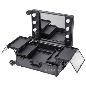 KONCAI de Rosa <span class=keywords><strong>uñas</strong></span> artista de <span class=keywords><strong>mesa</strong></span> rodante caso esmalte de <span class=keywords><strong>uñas</strong></span> caja <span class=keywords><strong>para</strong></span> almacenar maquillaje carrito <span class=keywords><strong>para</strong></span> cosméticos <span class=keywords><strong>maleta</strong></span> - Product Image 2