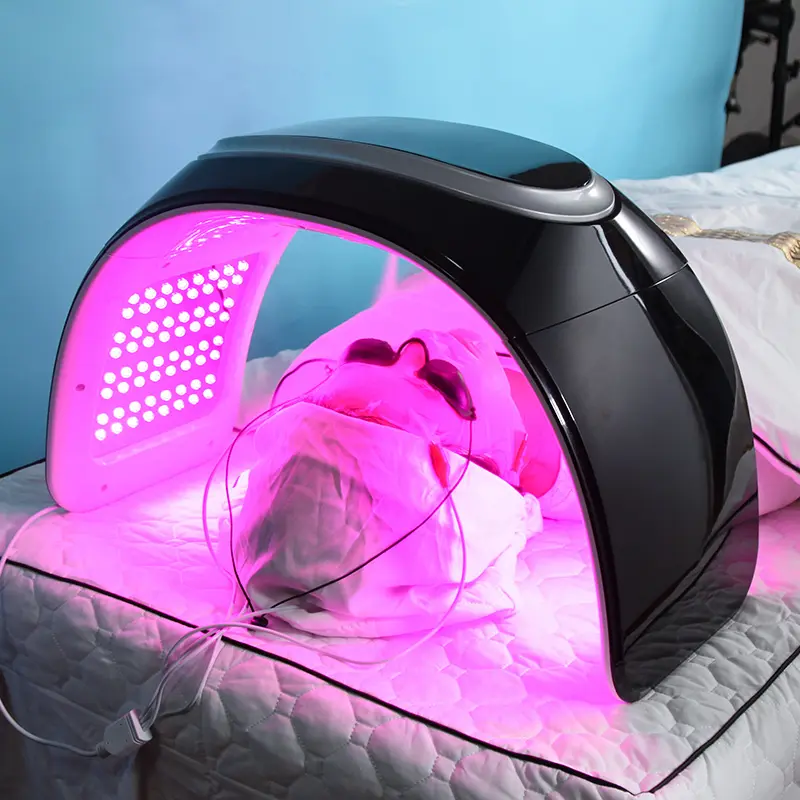 2022 New Product Beauty Salon Equipment Nano Mist Electric Skin Care 7 Color PDT Led Facial Light Therapy Machine For Bed