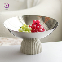 Style nordique résine Base plateau de fruits bonbons Snack assiette lumière luxe métal bol de fruits pour salon Table basse décoration de la maison