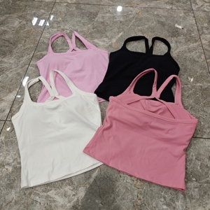 Débardeur de sport sans couture pour <span class=keywords><strong>femme</strong></span>, extensible dans quatre directions, anti-transpiration et respirant, idéal pour le yoga et la gym - Product Image 6