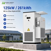 Système BESS à refroidissement liquide tout-en-un JApower 125KW 261KWH compatible avec l'onduleur hybride Solis, batterie LFP haute tension