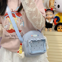 OEM/ODM pour Sac à bandoulière et sacoche de rangement transparente à fenêtre, avec fermeture éclair à bouton fantaisie, pour un style mignon et animé sur le thème de l'anime, idéal pour l'été