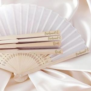 Éventails en papier pour mariée et demoiselles d'honneur, ensemble d'éventails pour cérémonie <span class=keywords><strong>de</strong></span> <span class=keywords><strong>mariage</strong></span>, cadeaux pour enterrement <span class=keywords><strong>de</strong></span> vie <span class=keywords><strong>de</strong></span> jeune fille, décorations pour enterrement <span class=keywords><strong>de</strong></span> vie <span class=keywords><strong>de</strong></span> jeune fille, cadeaux pour la bande <span class=keywords><strong>de</strong></span> la mariée - Product Image 2