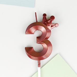 Venta al por mayor corona colorida número digital 0-9 velas decoraciones de pastel de cumpleaños y vacaciones para uso doméstico-para Diwali y Halloween - Product Image 4