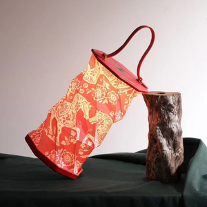 Nuovo pieghevole lampada di carta <span class=keywords><strong>Premium</strong></span> cinese rosso pieghevole lanterna con maniglia per il trasporto sensore Touch Dimmer per anno di 2026 del cavallo - Product Image 2