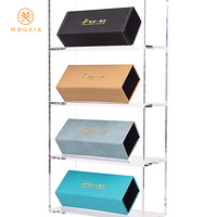 Étui rigide magnétique en cuir PU pour lunettes, forme rectangulaire, design portable avec logo personnalisable