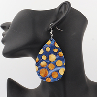 Pendientes con estampado de mapa de África