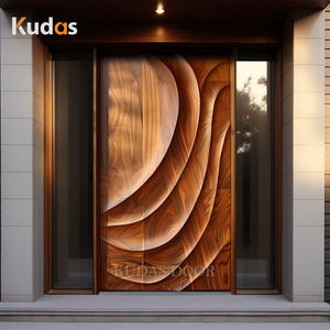 Portes <span class=keywords><strong>d</strong></span>'<span class=keywords><strong>entrée</strong></span> principales en aluminium moulé pour villa <span class=keywords><strong>d</strong></span>'appartement de luxe moderne Portes <span class=keywords><strong>d</strong></span>'<span class=keywords><strong>entrée</strong></span> extérieures en <span class=keywords><strong>bois</strong></span> de sécurité ondulées sculptées en 3D - Product Image 1