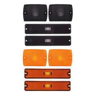 Luces de posición laterales y direccionales, juego de 4 piezas para Jeep Wrangler YJ 1987-1995, piezas de repuesto de ABS naranja - Product Image 5
