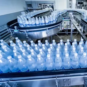 Varlık fabrikası otomatik SUS304/316 3in1 durulama doldurma kapaklama makinesi Mineral içecek su dolum üretim hattı