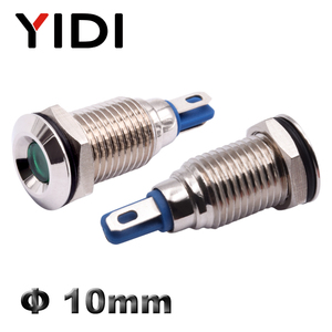 Kim loại màu đỏ màu xanh lá cây màu xanh ánh sáng thí điểm Chỉ số LED 10mm 12V chuyển đổi bánh răng chỉ báo tín hiệu đèn 24V cho ngành công nghiệp điện máy - Product Image 5