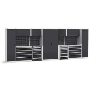 Fami GARAGE106 muebles de taller modulares con tapa de acero inoxidable, 5515x695x2000mm - Product Image 1