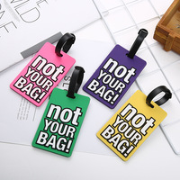 Etiqueta de Equipaje de PVC para Viaje, Etiqueta de Silicona Personalizada con Dibujos Animados, Etiqueta de PVC Suave para Tarjeta de Embarque