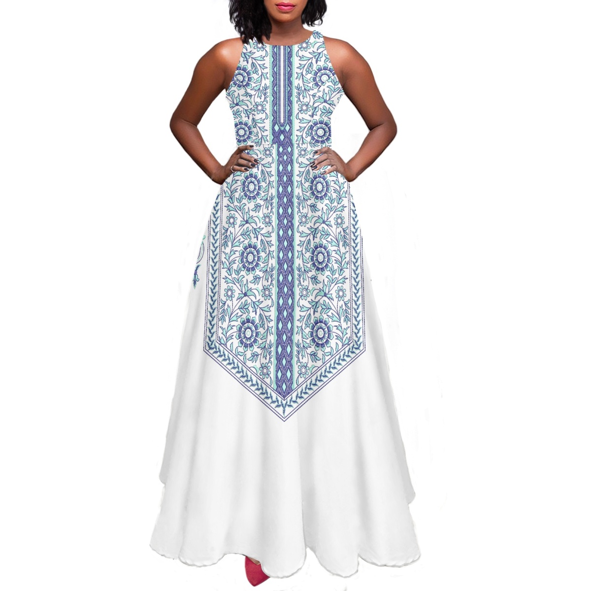 white christmas dresses Ethiopia Cultural Dress – Classic green Habesha Dress with Handwoven E –  Habesha Outlets main image 0